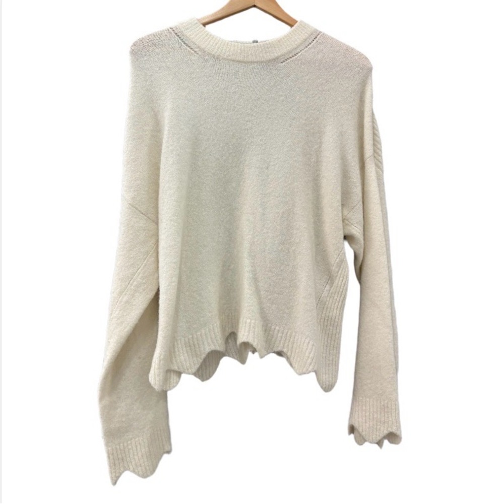 3.1 Phillip Lim Scalloped Off-White Cream Women's Sweater
